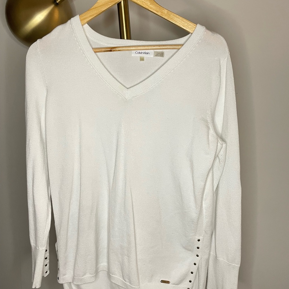 Calvin Klein Cream Knit Top